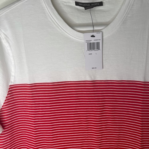 New with tags Micheal kors t-shirt red & white - Picture 2 of 8